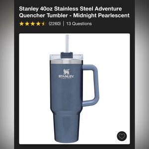 Stanley 40oz Stainless Steel Tumbler Midnight Pearlescent